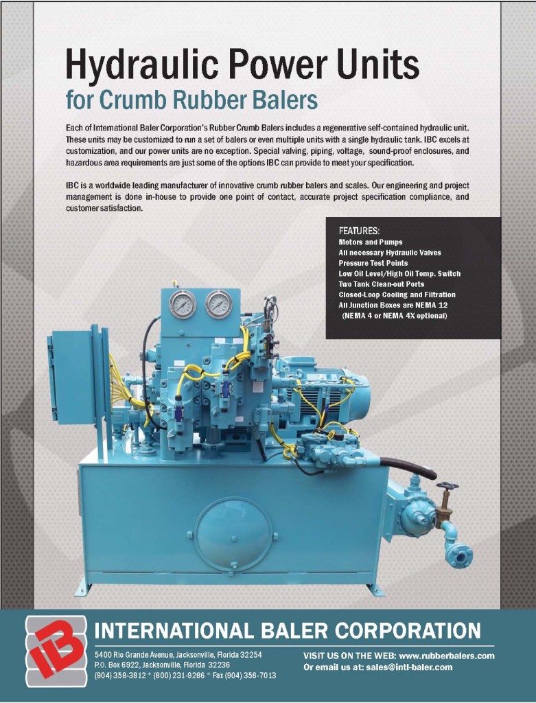 Hydraulic Power Units for Crumb Rubber Balers Brochure