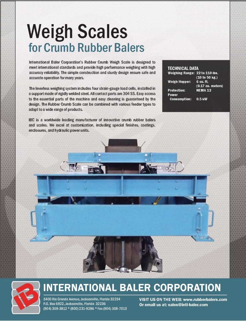 Weigh Scales for Crumb Rubber Balers Brochure