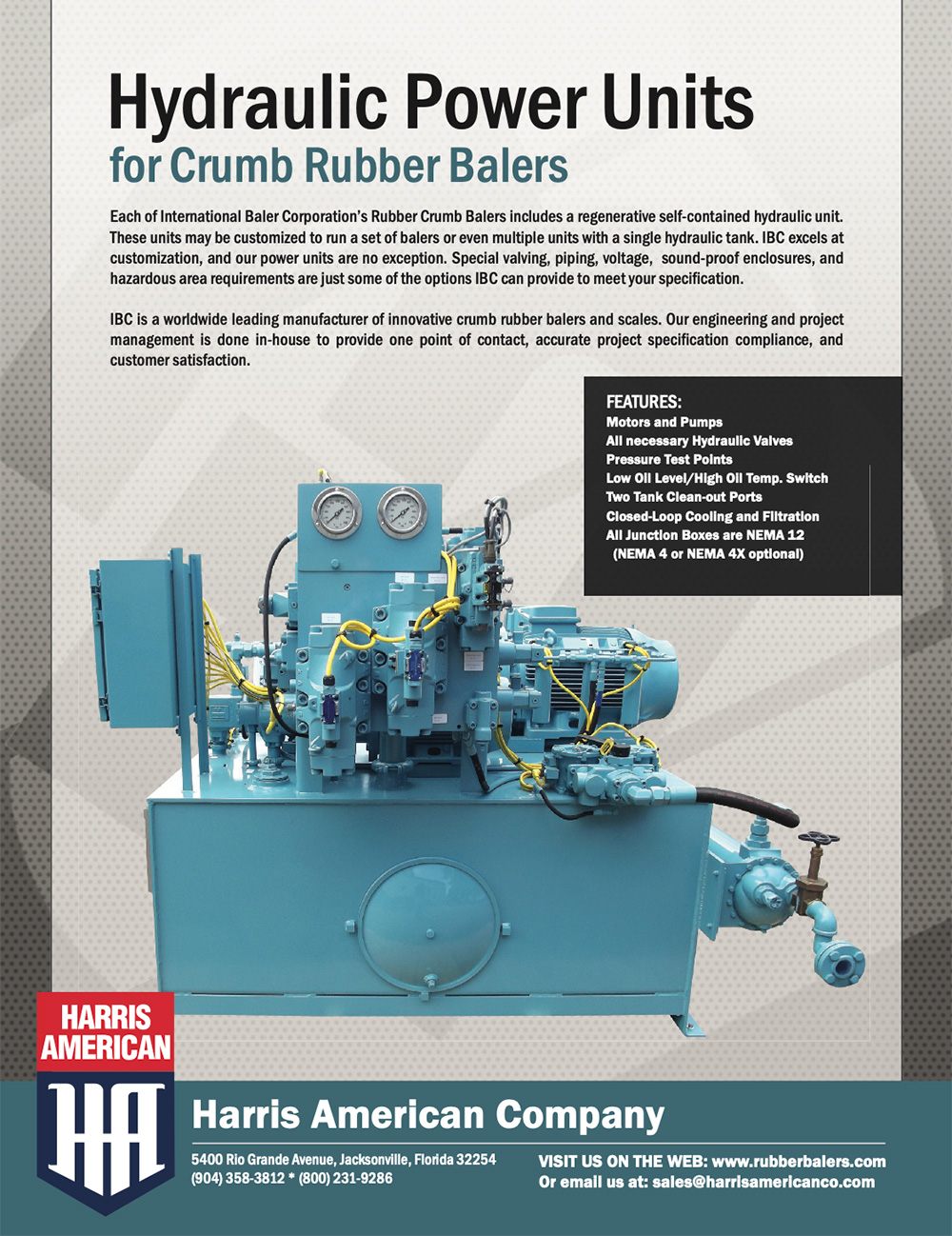 HPU HAC - Crumb Rubber Balers