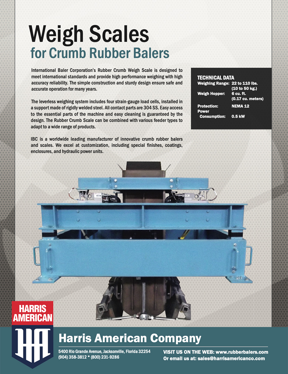 Scales HAC - Crumb Rubber Balers